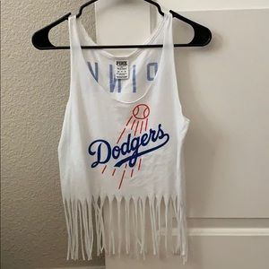 Pink dodgers tank crop